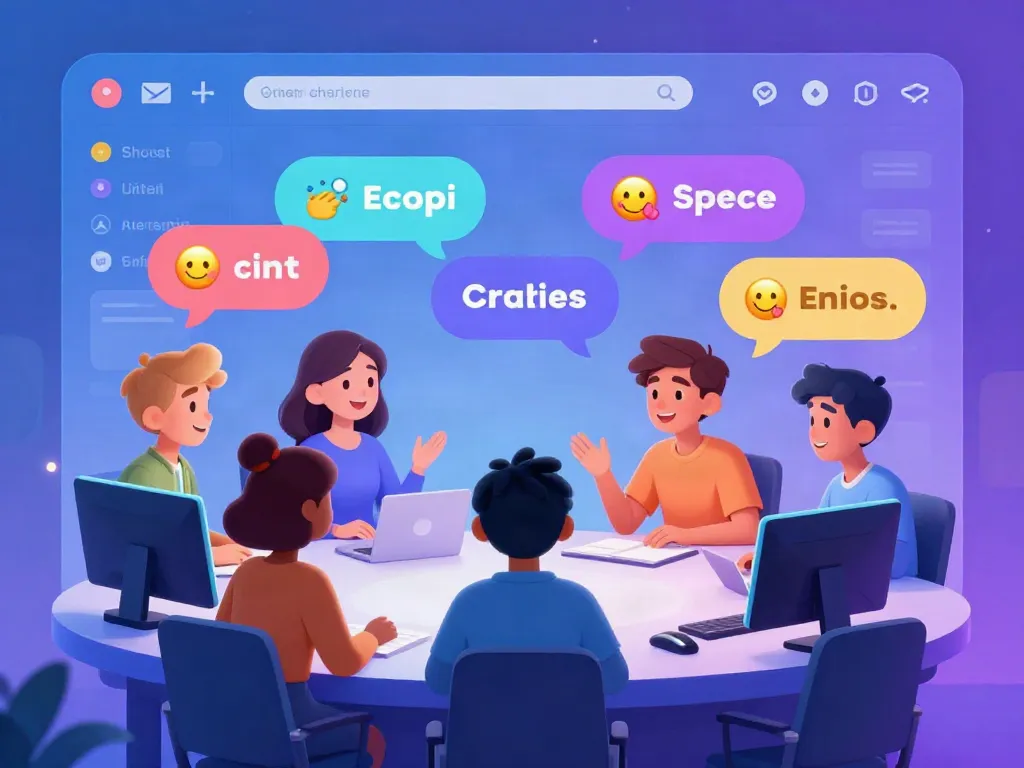 Engaging virtual chatroom with animated AI characters showcasing juicy chat ai interactions.